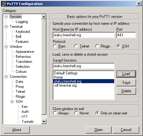 putty screenshot 1