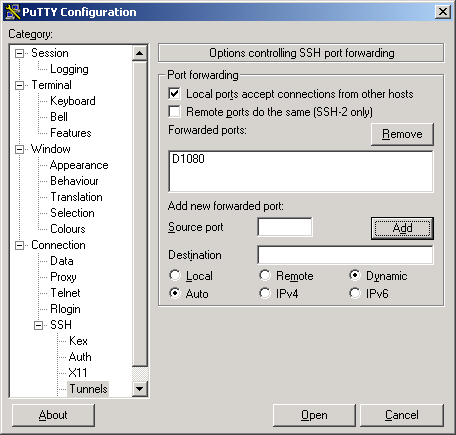 putty screenshot 3